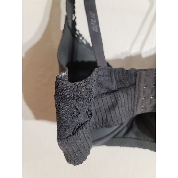 EUC Aerie 34DDD Black Lined Real Happy Demi Lined Underwire Lace Bra 4 Hook Back - Picture 4 of 8